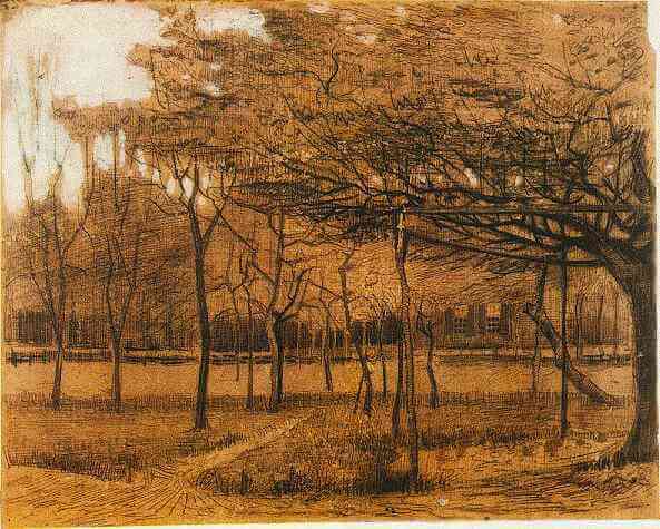 Landscape with trees by Vincent van Gogh