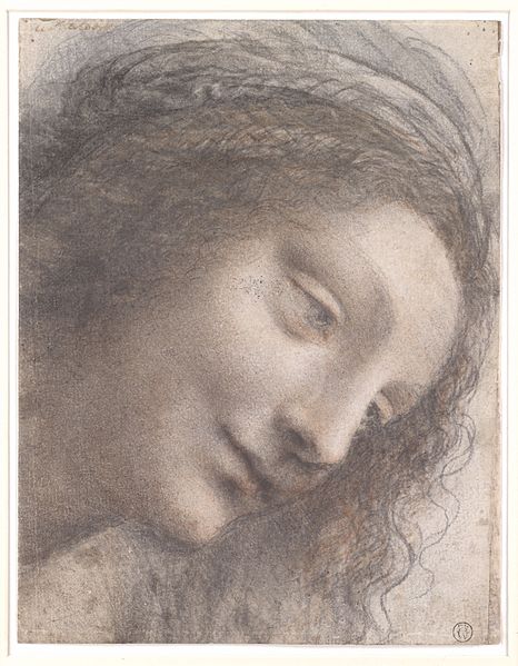 The Head of the Virgin by Leonardo da Vinci